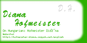 diana hofmeister business card